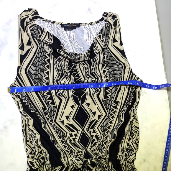 Boho Sundress / BCBG Midi / Cowl Neck Dress - Picture 9 of 10